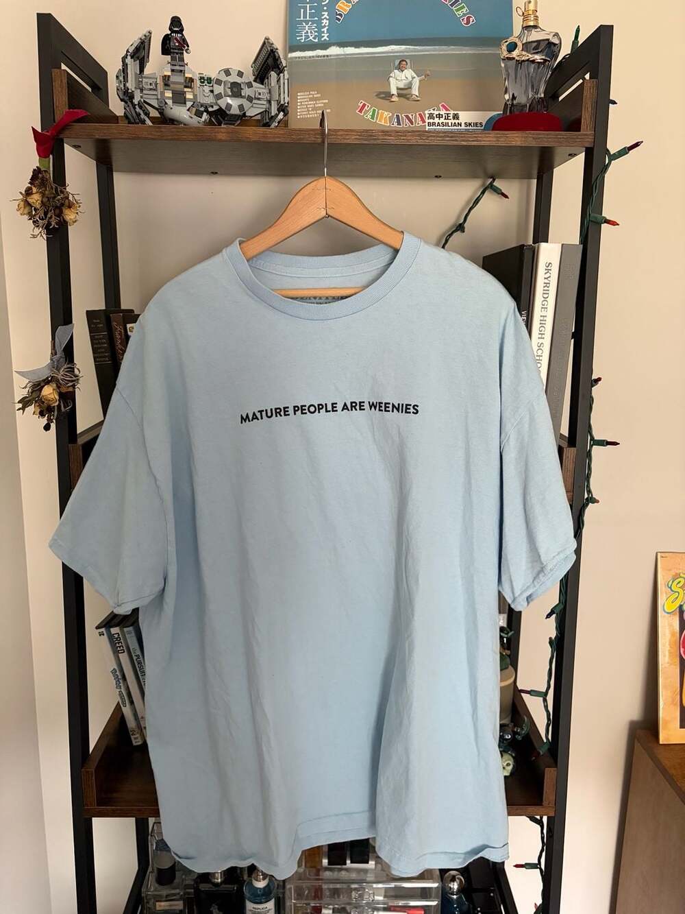 Baylen Levine Mature People Are Weenies Light Blue Graphic T-Shirt